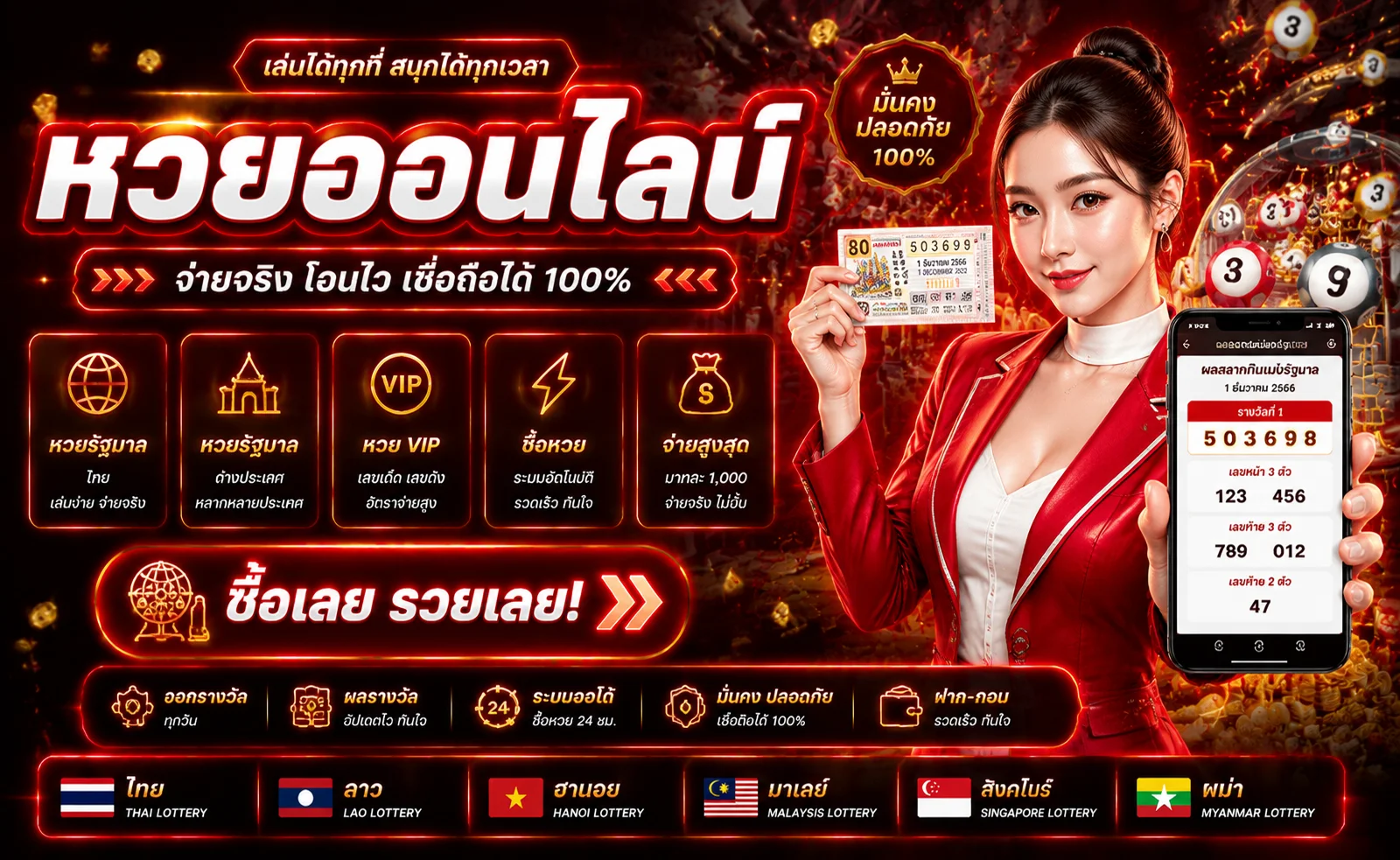 ตารางอัตราจ่ายหวยออนไลน์ GGPLUS88 บาทละ 900 ครบทุกประเภท